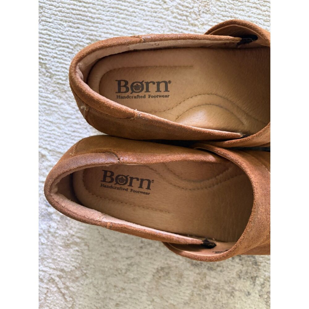 Born Bailie Brown/Tan Suede Slip-on Casual Work Business Clogs - Picture 6 of 7